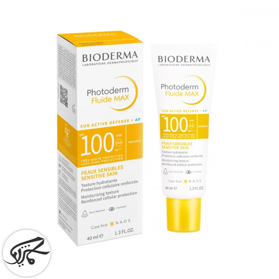 ضد آفتاب بی رنگ بایودرما فتودرم فلوئید مکس مناسب انواع پوست SPF100 BIODERMA