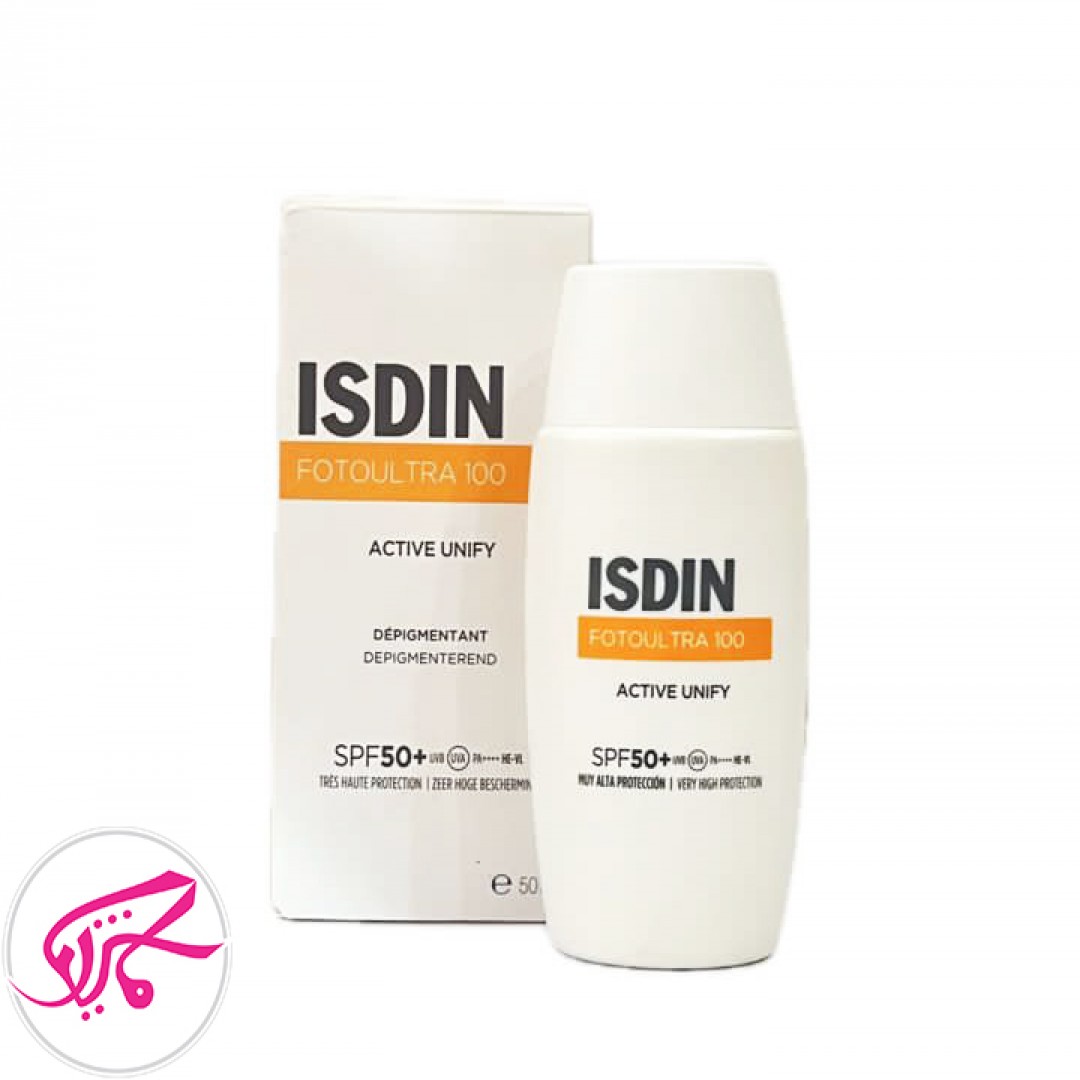 ضدآفتاب بی رنگ اکتیو یونیفای ایزدین  ISDIN Fotoultra 100 Active Unify SPF +50