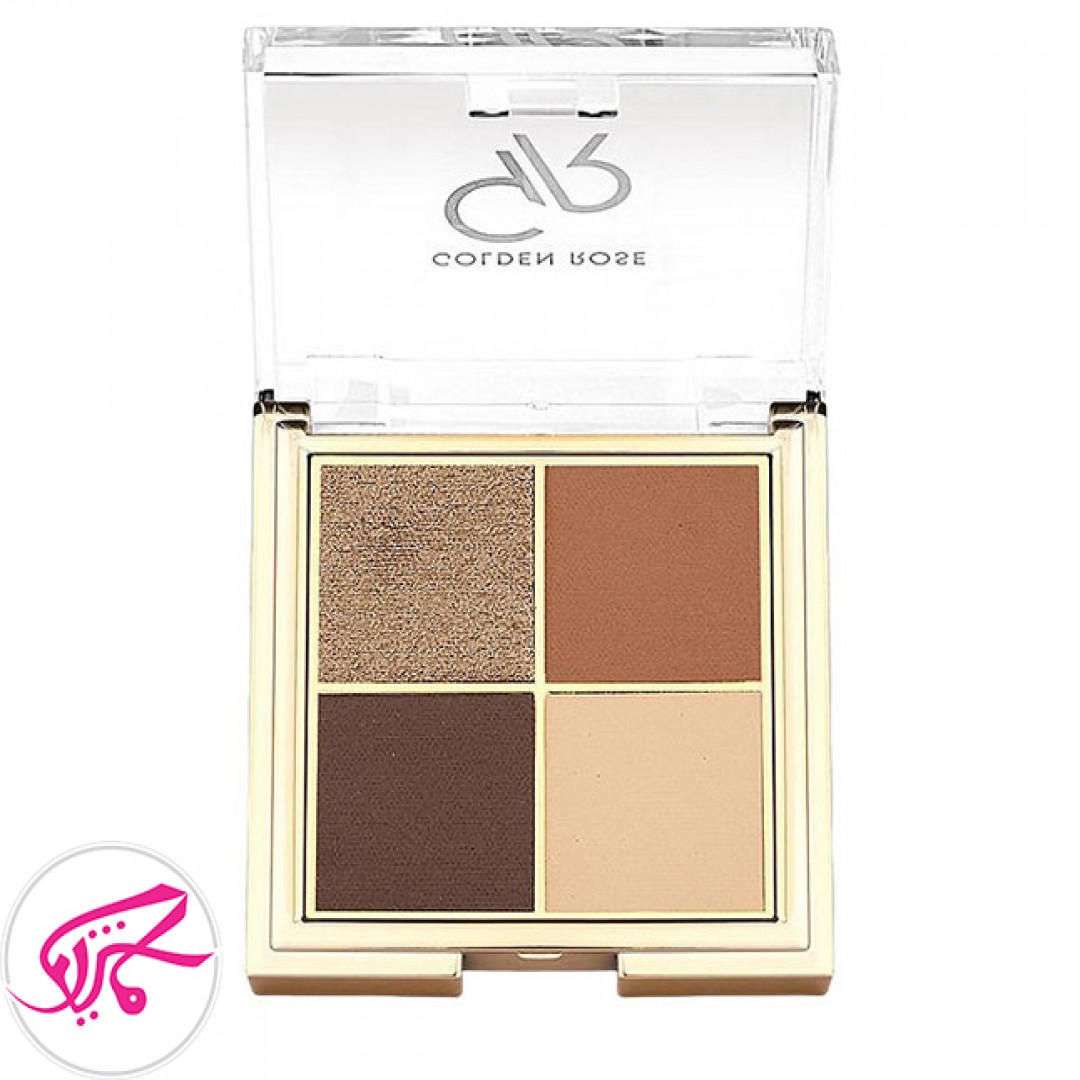 پالت سایه 04 گلدن رز Golden Rose Quattro Eyeshadow Palette 4 Color 04 Coffee Dream