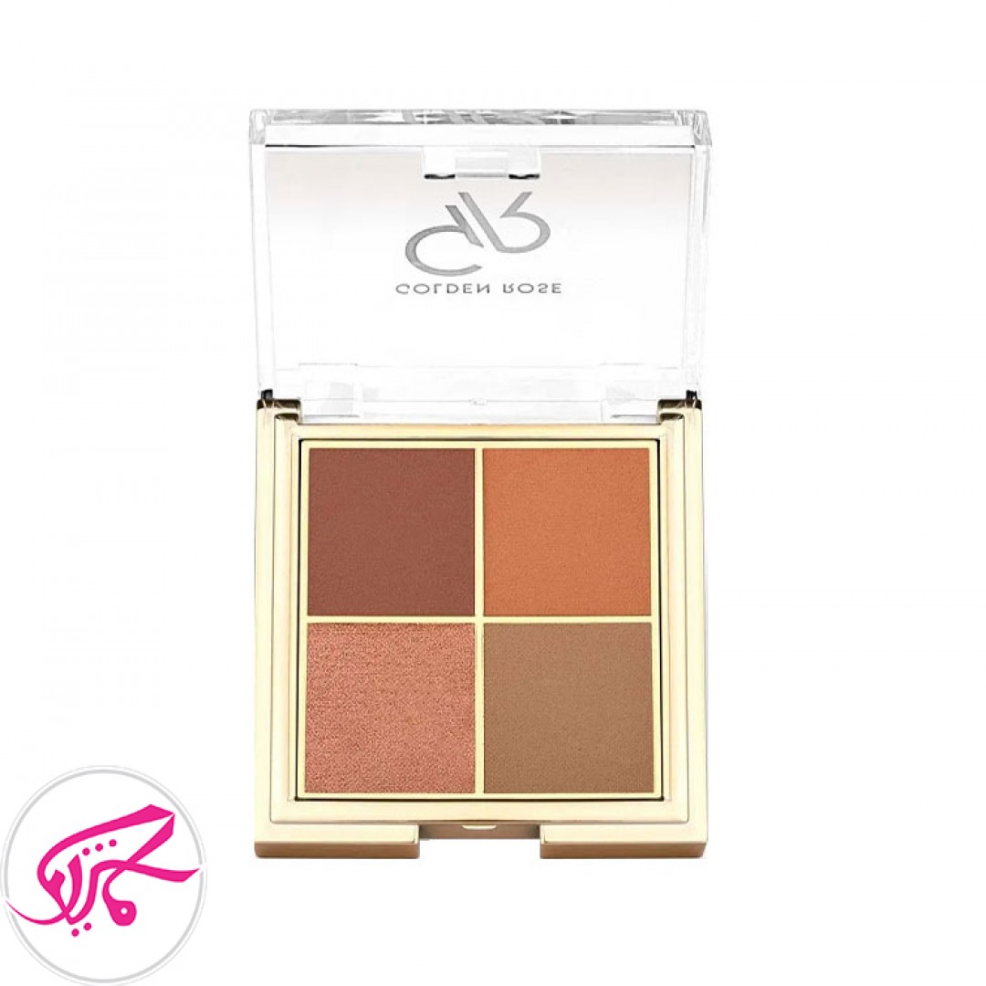 پالت سایه 05 گلدن رز Golden Rose Quattro Eyeshadow Palette 4 Color 05 Red Brick