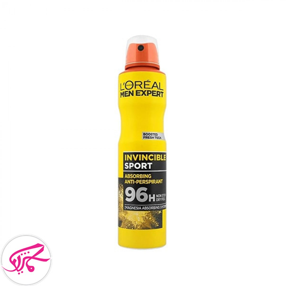 اسپری ضد تعریق لورآل اینوینسیبل اسپورت Invincible حجم 250ml