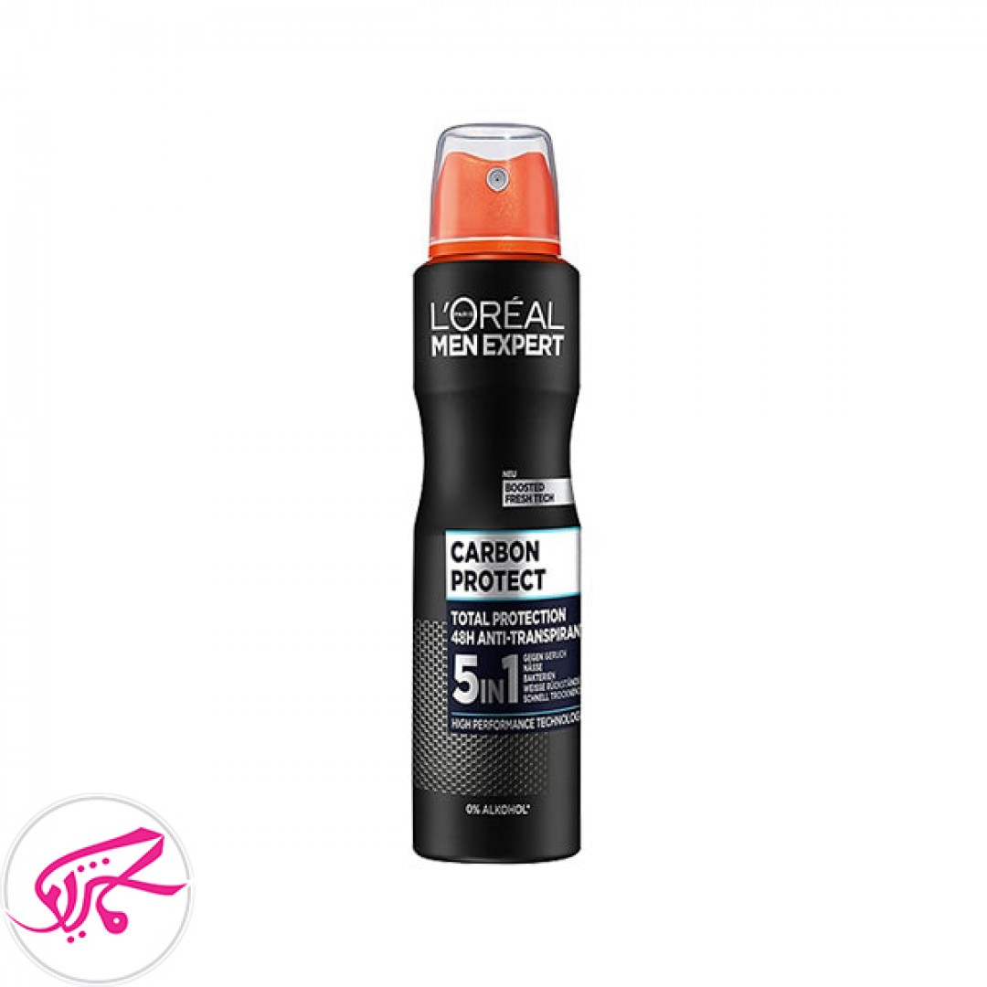 اسپری ضد تعریق لورآل کربن پروتکت Carbon Protect 5×1 حجم250ml