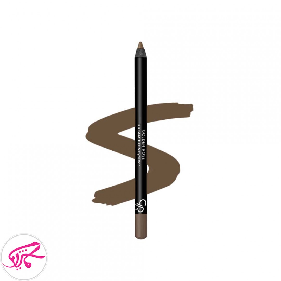 مداد چشم قهوه ای ضد آب گلدن رز مدل Dream Eyes Eyeliner Golden Rose