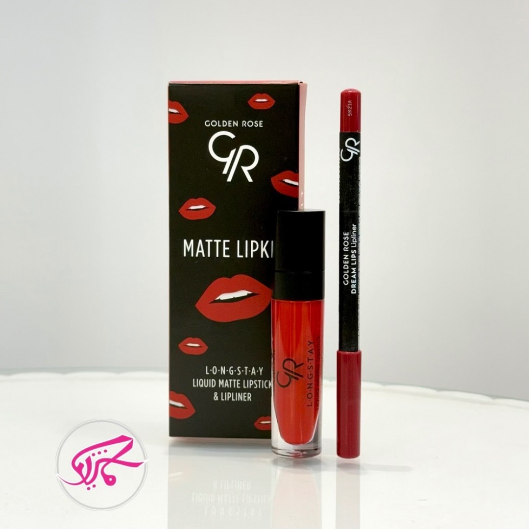 کیت رژلب و خط لب گلدن رز Golden Rose lipkit