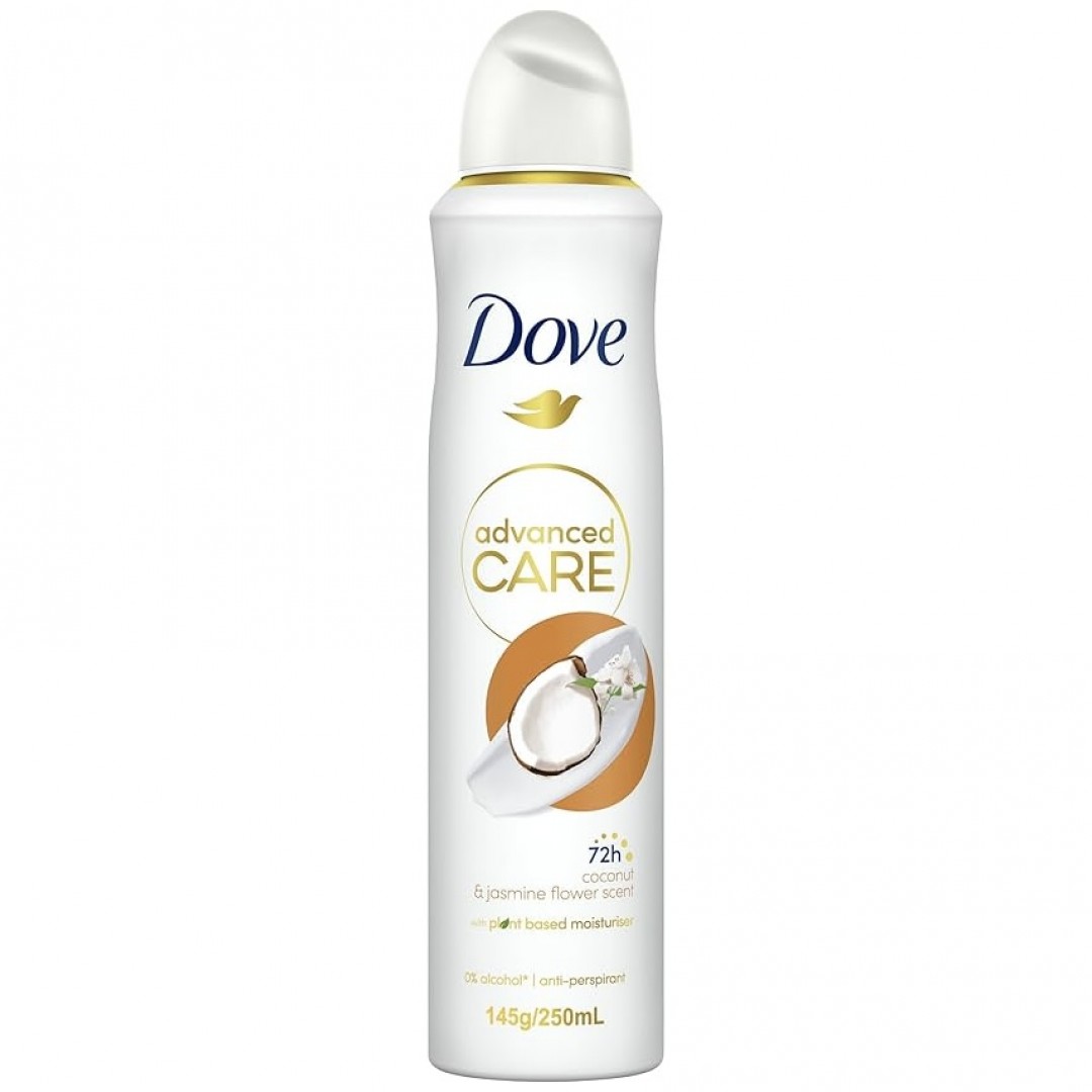 اسپری ضدتعریق داو رایحه نارگیل و یاس نسخه اورجینال انگلیسی (تولید جدید) Dove 250ml