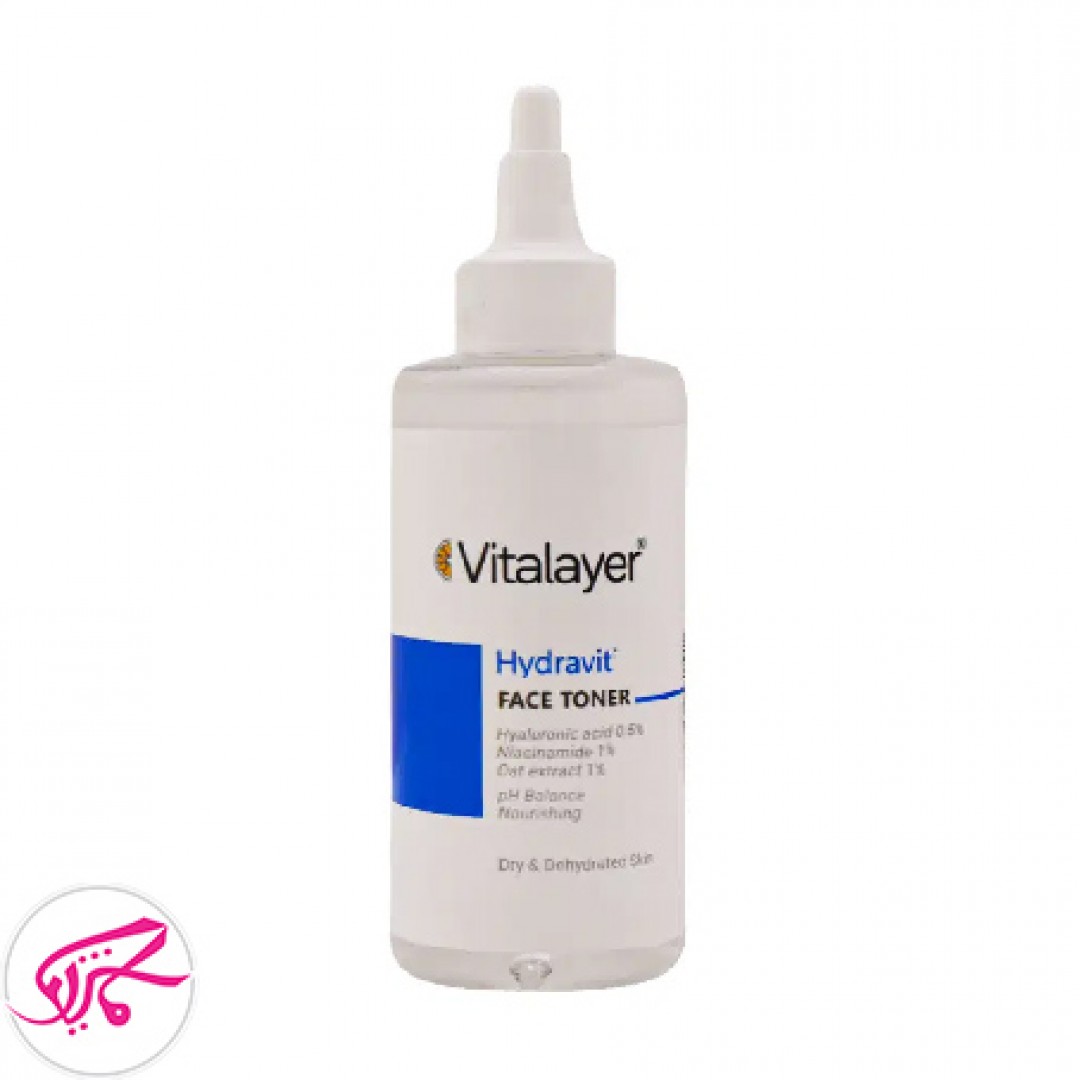 تونر صورت ویتالیر مدل Hydravit مناسب پوست خشک و دهیدراته حجم 200 میلی لیتر