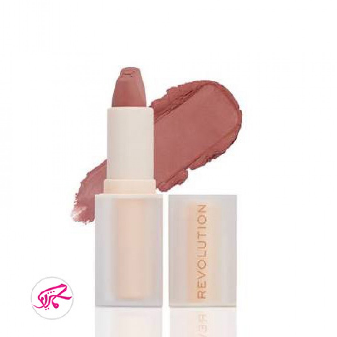 رژ لب جامد ابریشمی رولوشن رنگ داسکی پینک revolotion lip allure soft satin dusky pink