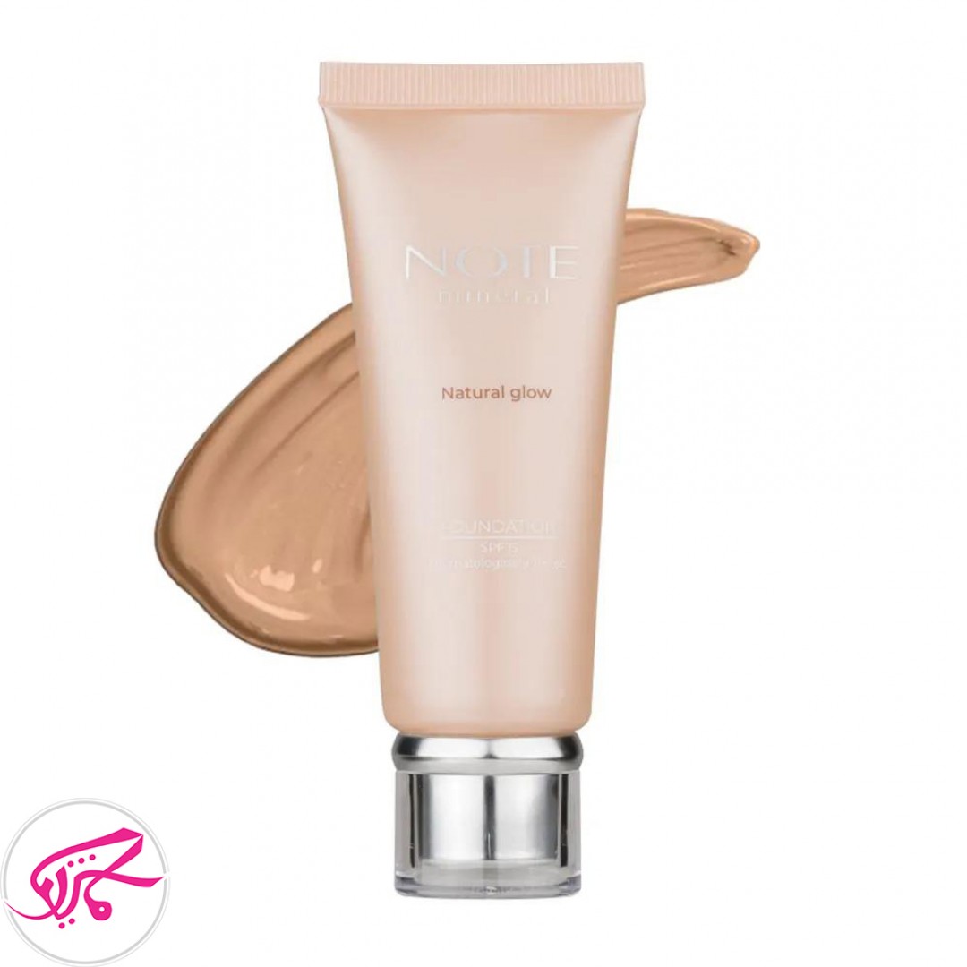 کرم پودر مینرال نچرال گلو نوت Mineral Natural Glow Foundation NOTE Spf 15