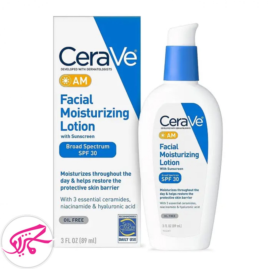 لوسیون مرطوب‌کننده و ضدآفتاب روز سراوی SPF 30 CeraVe AM Facial Moisturizing Lotion