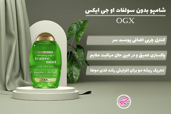 شامپو بدون سولفات او جی ایکس (چای سبز و نعناع)