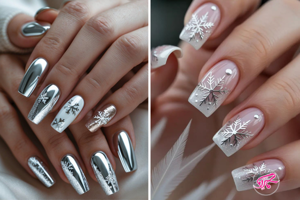 طرح ناخن زمستانی شیک