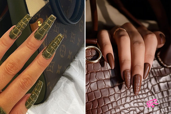 طرح ناخن پوست کروکودیل