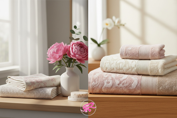 ست حوله دست و صورت طرح‌دار