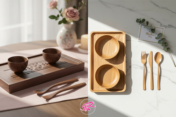 سرویس پذیرایی چوبی کادو روز مادر