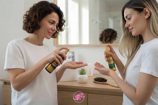 روش صحیح استفاده از روغن آرگان برای موی دکلره