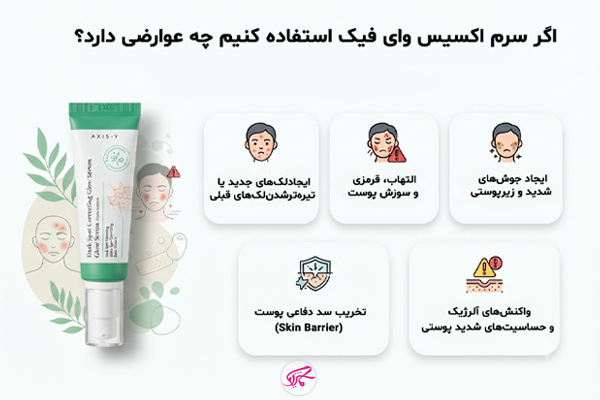 اگر سرم اکسیس وای فیک استفاده کنیم چه عوارضی دارد؟