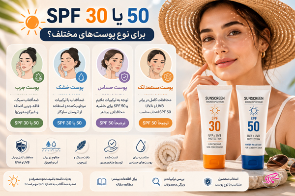 SPF 30 یا 50 برای نوع پوست‌های مختلف؟