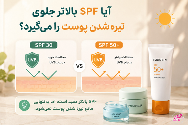 آیا SPF بالاتر جلوی تیره شدن پوست را میگیرد؟